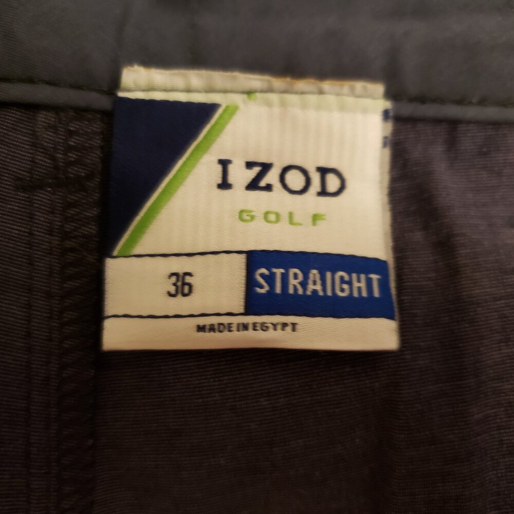 IZOD Golf Men's Straight Flat Front Dark Blue Classic Fit Shorts New NWT Size 36 - Picture 5 of 6